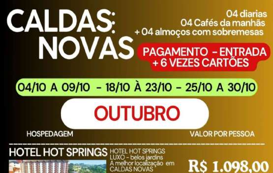 CALDAS NOVAS -  OUTUBRO  - FORA DE FERIADO 